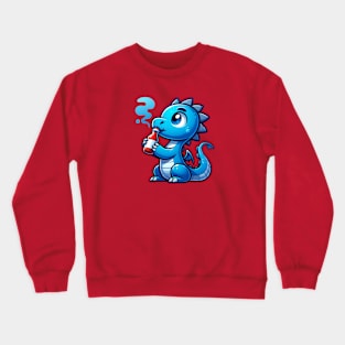 Blue Dragon Drinking Hot Sauce Crewneck Sweatshirt